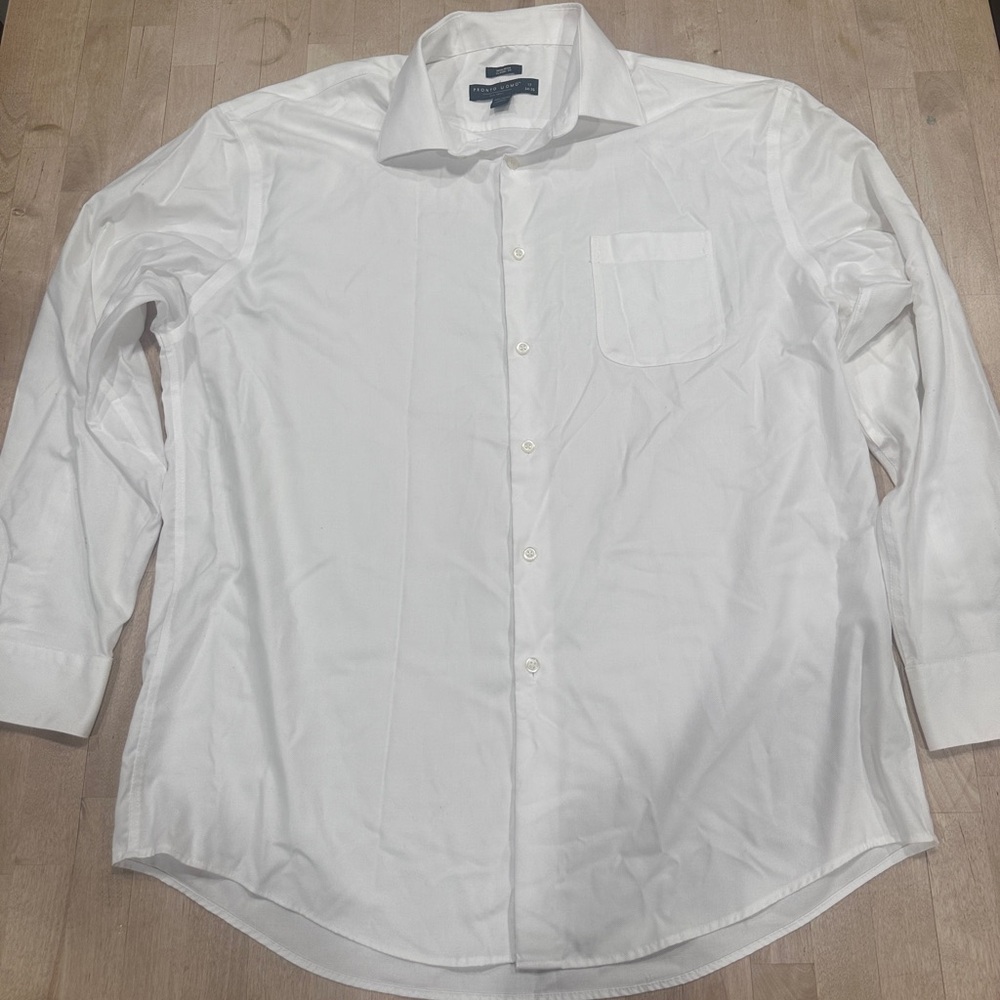 Pronto Uomo White Dress Shirt Classic Formal Attire